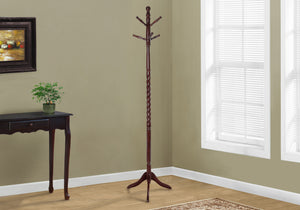 71.75" Cherry Solid Wood Traditional Style Coat Rack