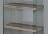 60" Particle Board and Clear Tempered Glass Bookcase