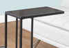 24" Black Metal and Black Tempered Glass Accent Table