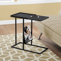 23.75" Metal Accent Table with a Magazine Rack