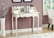 38" Antique White Solid Wood and MDF Desk