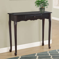 32.25" Dark Cherry MDF and Solid Wood Accent Table