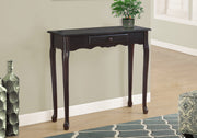 32.25" Dark Cherry MDF and Solid Wood Accent Table