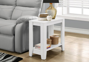 22" White Particle Boards Accent Table