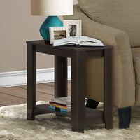 22" Cappuccino Particle Boards Accent Table