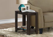 22" Cappuccino Particle Boards Accent Table