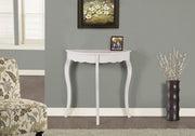 32" Antique White MDF and Solid Wood Accent Table