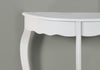 32" Antique White MDF and Solid Wood Accent Table