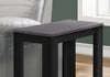 22" Black Particle Board and Grey Laminate Accent Table