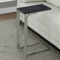 24.5" MDF Top and Metal Base Accent Table