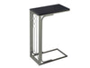 24.5" MDF Top and Metal Base Accent Table