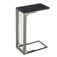 24.5" MDF Top and Metal Base Accent Table
