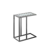 25" Metal Accent Table with a Blue Tile Top