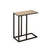 25" Hammered Brown Metal Accent Table with a Terracotta Tile Top