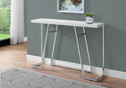 32" Particle Board and Chrome Metal Accent Table