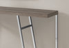 32" Dark Taupe Particle Board and Chrome Metal Accent Table