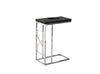 24.25" Cappuccino Particle Board and Chrome Metal Accent Table