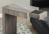 24" Dark Taupe Particle Board, and MDF Accent Table with a Hollow Core