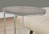 25" Particle Board and Chrome Metal Accent Table