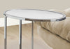 24" Mirrored Top and Chrome Metal Accent Table