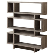 55" Taupe Ten Tier Floating Bookcase