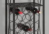 40.5" Black Metal Wine Bottle and Glass Rack Home Bar