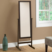 60" Cappuccino Solid Wood and MDF Frame Mirror