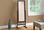 60" Cappuccino Solid Wood and MDF Frame Mirror