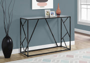 32" Black Metal Accent Table with a Mirror Top