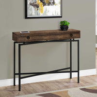 32.5" Particle Board Accent Table with Black Legs
