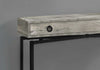 32.5" Grey Reclaimed Wood Particle Board Accent Table with Black Legs