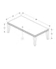 18" Brushed Silver MDF Coffee Table with a Mirror Top