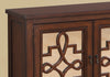 32" Dark Walnut MDF Accent Chest with Mirrored Glass