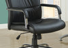 41.5" Black Leather Look, Foam, and Metal Office Chair