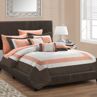 45.75" Dark Brown Solid Wood, MDF, and Foam Full Size Bed with a Leather Look