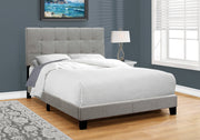 45.75" Solid Wood, MDF, Foam, and Linen Full Size Bed