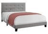 45.75" Solid Wood, MDF, Foam, and Linen Queen Size Bed