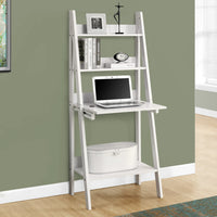 61" Particle Board and Laminate Ladder Style Bookcase