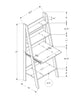 61" Particle Board and Laminate Ladder Style Bookcase
