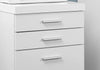 26.75" White Particle Board and Hollow Core Filing Cabinet with 3 Drawers