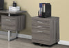 25.25" Particle Board and MDF Filing Cabinet with 3 Drawers