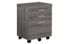 25.25" Particle Board and MDF Filing Cabinet with 3 Drawers