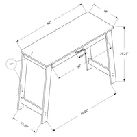 29.25" Dark Taupe Particle Board & Laminate Computer Desk with a Storage Drawer