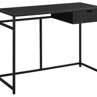 30" MDF and Black Metal Computer Desk