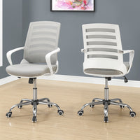 37.75" White Foam, MDF, Polypropylene, and Metal Multi Position Office Chair