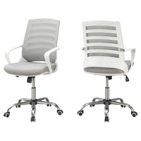 37.75" White Foam, MDF, Polypropylene, and Metal Multi Position Office Chair