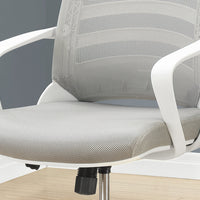 37.75" White Foam, MDF, Polypropylene, and Metal Multi Position Office Chair