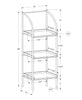 48" MDF and Black Metal Bookshelf