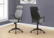 46" Grey Microfiber, MDF, Metal, and Polyprene High Back Office Chair