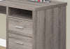 30" Particle Board, Hollow Core, and Silver Metal Computer Desk